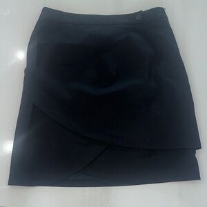 Chelsea & Theodore Black Layered Mini Skirt Size 4